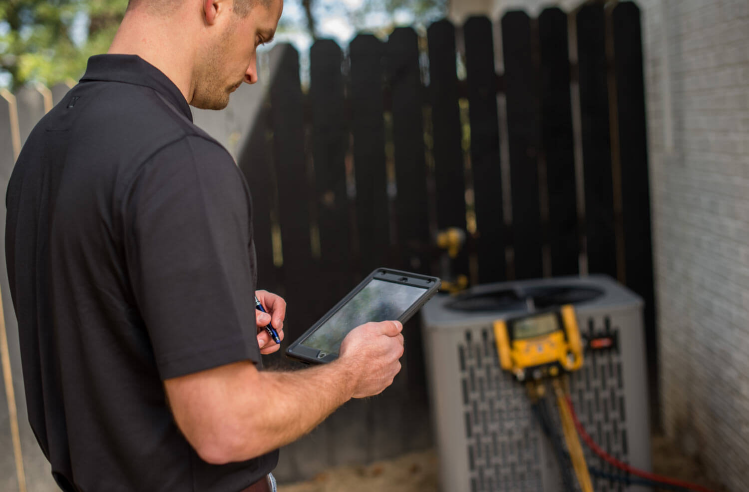 Trane tech servicing unit